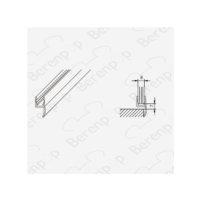 San4U Sealday SD077 lippendichtingsprofiel, 200cm, 8mm *niet meer leverbaar*