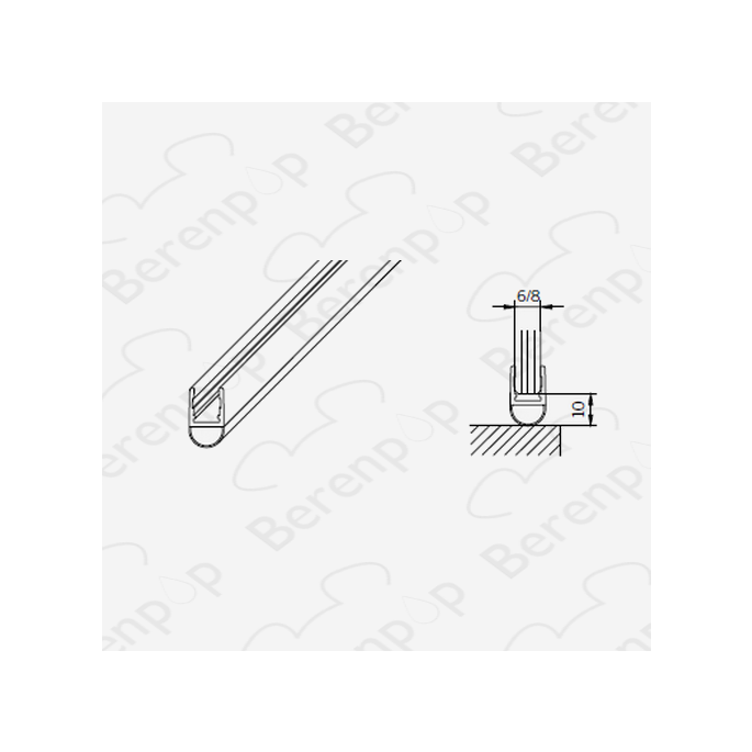 San4U Sealday SD083 o-dichtingsprofiel laag, 200cm, 6-8mm