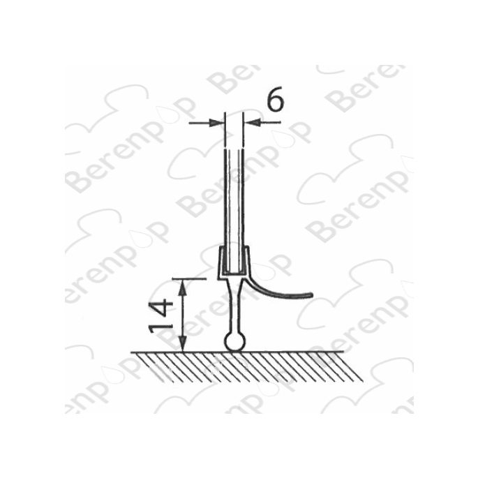 Villeroy en Boch Subway PGR60450470009 gebogen afwaterprofiel, 200cm, 6mm
