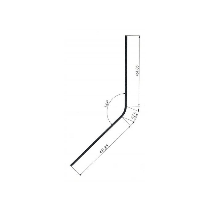 Exa-Lent Universal DS431006 gehoekt helder doucheprofiel 1 flap 100cm - 6mm