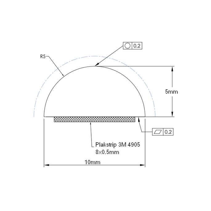 Exa-Lent Universal DS57100 dorpelprofiel 100cm, 5mm hoog, met plakstrip, transparant