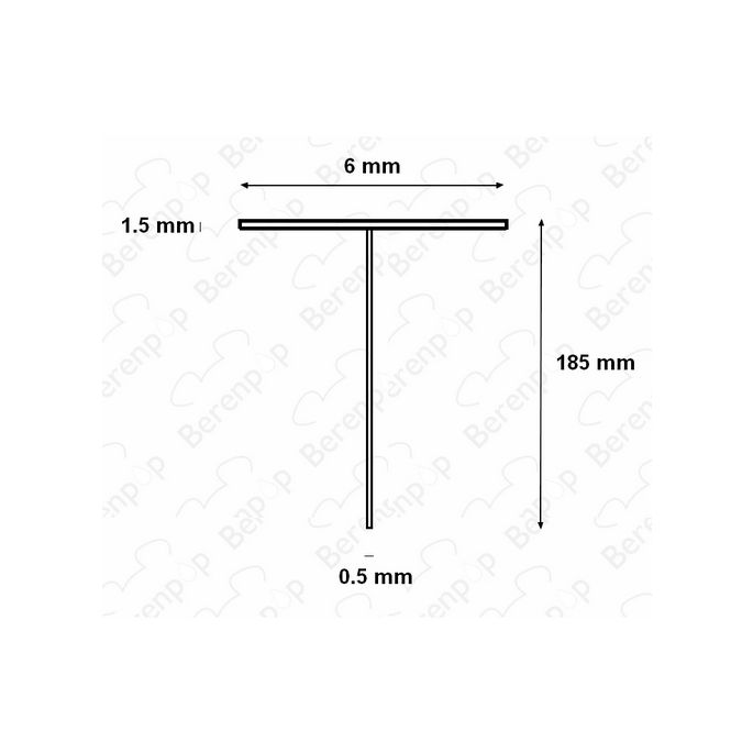 HSK E100067-185-10 inschuifrubber voor doucheprofiel 100cm lengte - 18,5mm hoog