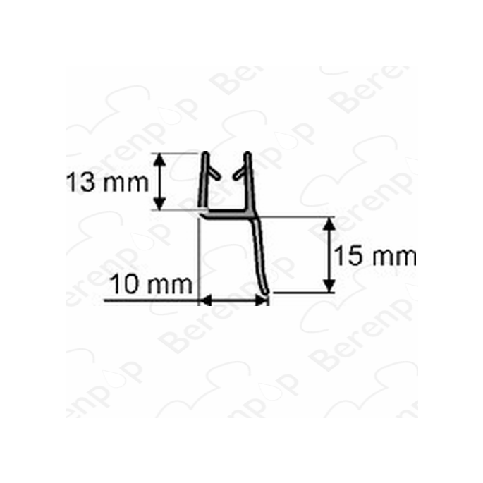 Huppe universeel 070017 afdichtingsprofiel , 201cm / 6mm *niet meer leverbaar*