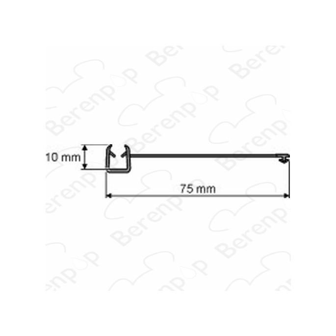 Huppe universeel 070022 afdichtingsprofiel I, 198,2cm / 6mm *niet meer leverbaar*