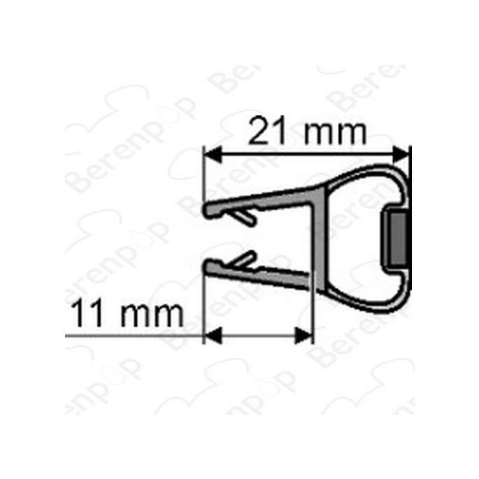 Huppe universeel 070033 magneetstrip, 200cm / 6mm