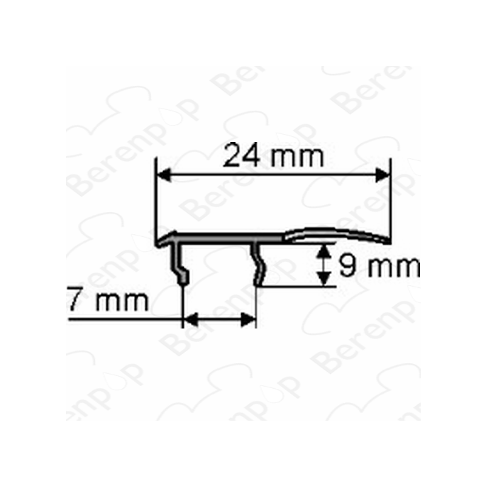 Huppe universeel 070042 segmentafdichtprofiel kunstglas, 190cm *Niet meer leverbaar*