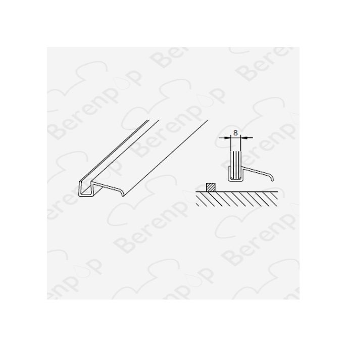 San4U Sealday SD143 afwaterprofiel, 100cm, 6 en 8mm