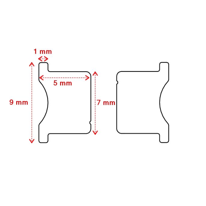 HSK Exklusiv E85056-1 inschuif magneetstrip recht, set van 2 stuks, 200cm