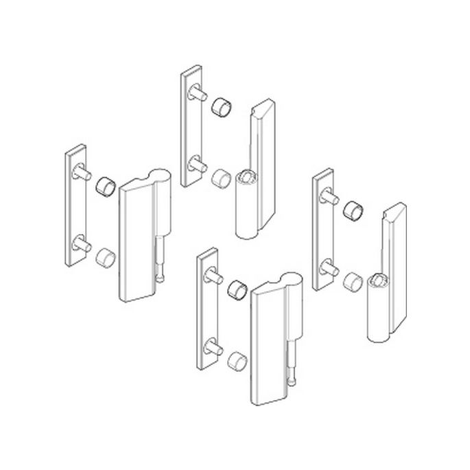 Novellini R02OTDMO1-K scharnierdelenset rechts chroom
