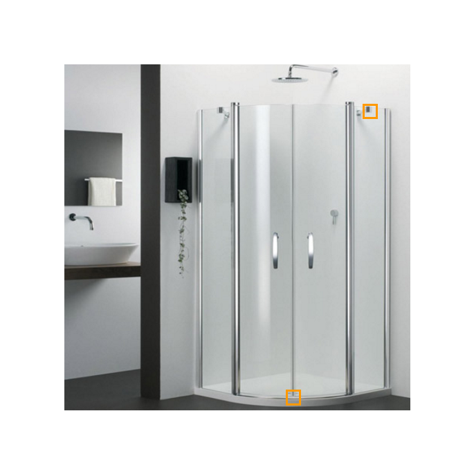 Provex Vario 1232SA28F+ scharnierset zilver/chroom