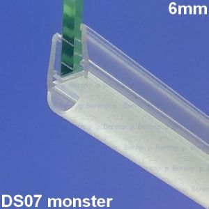 Exa-Lent Universal monsterstukje doucherubber type DS07 - 2cm lengte en geschikt voor glasdikte 6mm - 1 balgje van 7mm (bolletje)