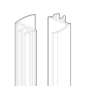 Novellini R50BJS01-TR verticale afdichtingsstrips transparant
