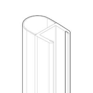 Novellini R50GIHA37-TR vertical sealing profile transparent