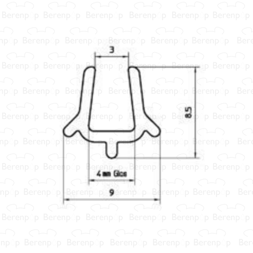 Duscholux 250520.01.000.1000 afwaterprofiel, 100cm, 4mm