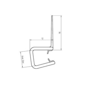 Duscholux 250536.01.000.2100 dichtprofiel, 210cm *niet meer leverbaar*