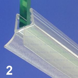 Exa-Lent Universal DS021008 - G08023100 helder doucheprofiel 2 flapjes 100cm - 8mm