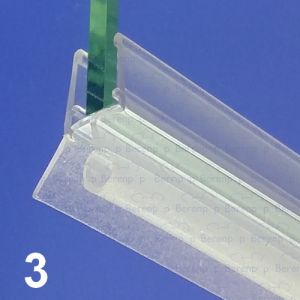 Exa-Lent Universal DS031006 - G06177100 helder doucheprofiel 1 flapje 1 rondje 100cm - 6mm