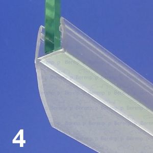 Exa-Lent Universal monsterstukje doucherubber type DS04 - 2cm lengte en geschikt voor glasdikte 8mm - 1 flap