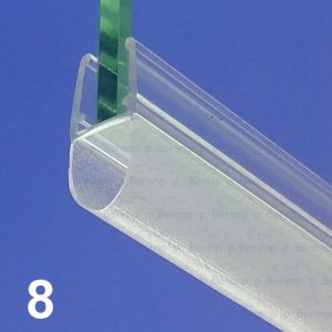 Exa-Lent Universal DS081008 - G08057100 helder doucheprofiel 1 balgje van 12mm (bolletje) 100cm - 8mm