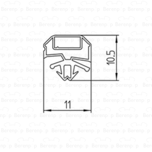 Duscholux  250341.01.001.2100 magneetprofiel, 210cm, wit