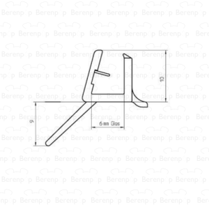 Duscholux  250524 afwaterprofiel horizontaal, 95cm, 6mm