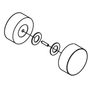 HSK Atelier E78140-12 knopgreep groot compleet tbv schuifdeur, chroom *niet meer leverbaar*