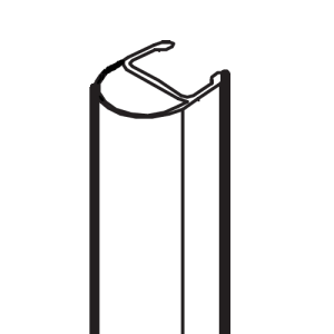 HSK Atelier E78073 o-dichting verticaal, 200cm, 8mm *niet meer leverbaar*