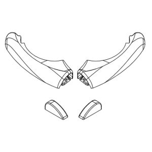 HSK E100211-1-01 afdekkapjes voor waterdorpel, alu mat zilver