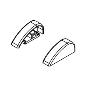 HSK E100211-17-01 afdekkapjes voor waterdorpel, alu mat zilver