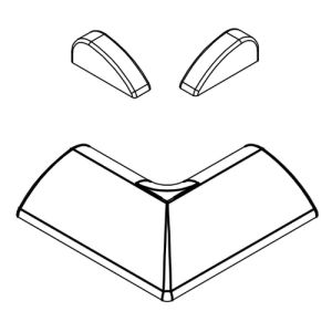 HSK E100211-18-41 afdekkapjes voor waterdorpel, chroom