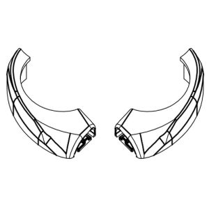 HSK E100211-4-01 afdekkapjes voor waterdorpel, alu mat zilver