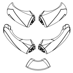 HSK E100211-6-41 afdekkapjes voor waterdorpel, chroom