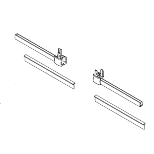 HSK Exklusiv E85058 glasdorpellijsten met eindkapjes voor pendeldeuren L + R, 6mm *niet meer leverbaar*