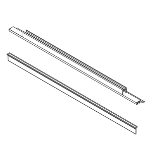 HSK Premium E79058 afdichtingsprofiel horizontaal voor draaideur, 100cm, 6mm *niet meer leverbaar*