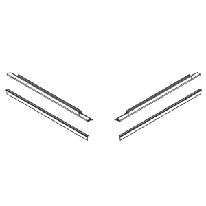HSK Premium E79058 set afdichtingsprofielen horizontaal tbv hoekinstap, 6mm *niet meer leverbaar*