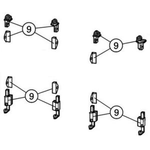 Huppe 1002, 054978 set wieltjes en geleiders *niet meer leverbaar*