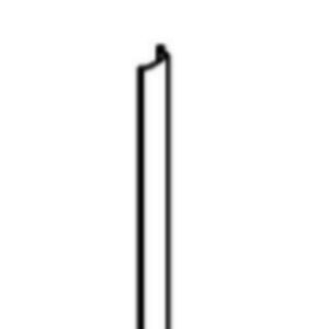 Huppe 2000, 030109 verticale afdichtingsstrip *niet meer leverbaar*