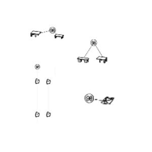 Huppe Alpha 2 - Classics 2 - X1 Flex, 042668 set afdekkapjes en montagetoebehoren