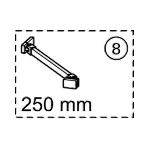 Huppe Design elegance - Design pure, 027900 stabilisatiebeugel 250mm