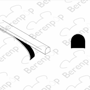 Inda Sim 6000 RBALT122006AN dorpelprofiel voor badwand 2-delig, 140cm, chroom *niet meer leverbaar*