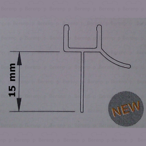 Provex 1200SA00F+ afwateringsstrip 92cm, 15mm hoog, transparant, voor glasdikte 6mm