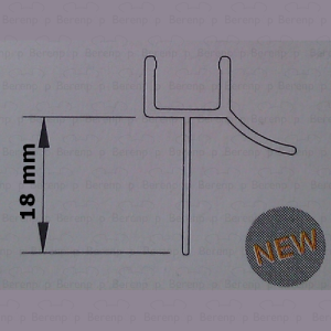 Provex 1201SA00F+ afwateringsstrip 120cm, 18mm hoog, transparant, voor glasdikte 6mm