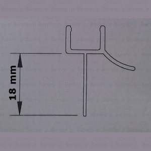 Provex 1245SA00F afwateringsstrip 120cm, 18mm hoog, transparant, voor glasdikte 6mm