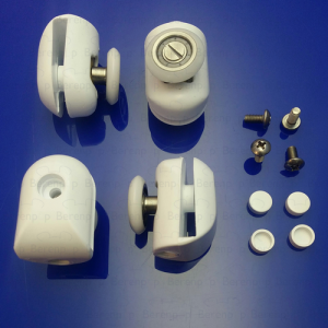 Sealskin Duka 3000 set runners (4 x boven) tbv kwartronde schuifdeuren, wit *niet meer leverbaar*