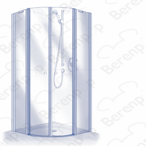 Koralle Supra Top S8L40855 ( L40855 ) ( 2537290 ) compleet strippenset voor kwartronde douche radius 520 (vanaf 05.2001)