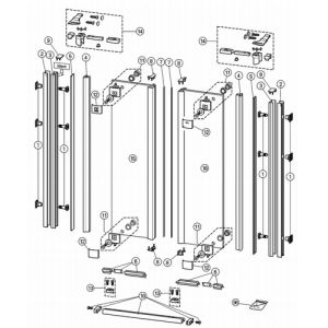 Huppe 1002, 054204 verticale afdichtingsstrip/ magneetstrip *niet meer leverbaar*