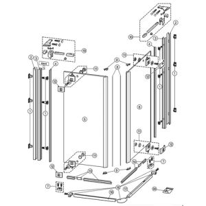 Huppe 1002, 054203 verticale afdichtingsstrip *niet meer leverbaar*