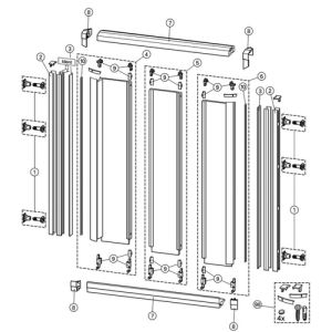 Huppe 1002, 054526 inschuif magneetstrip *Niet meer leverbaar*