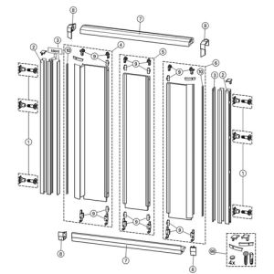 Huppe 1002, 054529 verticale afdichtingsstrip/ magneetstrip *Niet meer leverbaar*
