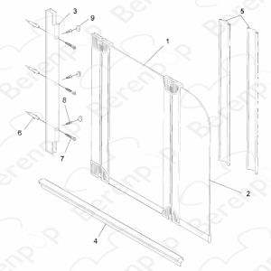 HSK Favorit / Prima E60077 vertikale dichting (per stuk) tbv 2-delig of 3-delige badklapwand, wit